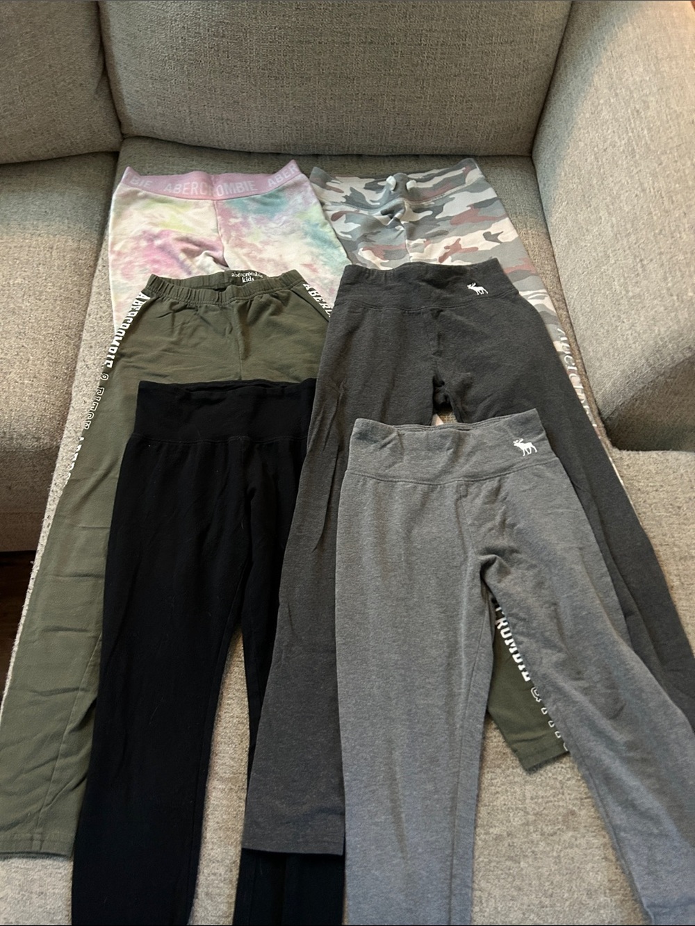 abercrombie kids Girls Leggings Bundle - 6 pairs